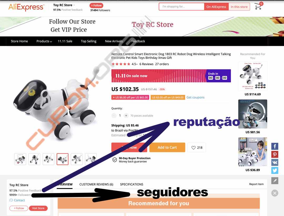 reputação e seguidores aliexpress reputação e seguidores aliexpress
