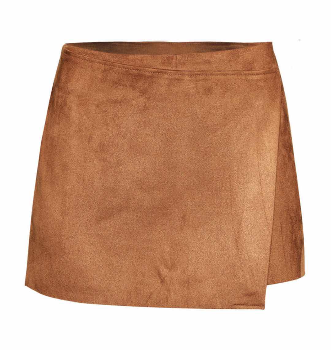 saia fabricada em suede saia suede