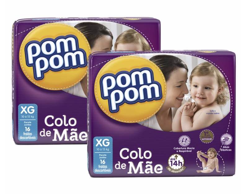 pompom fralda pompom colo de mãe