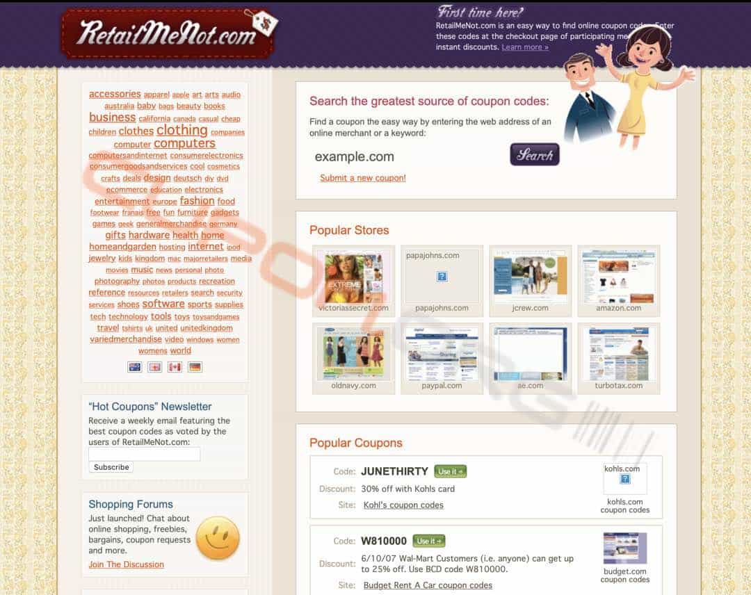 Retailmenot no ano de 2006 Retailmenot 2006