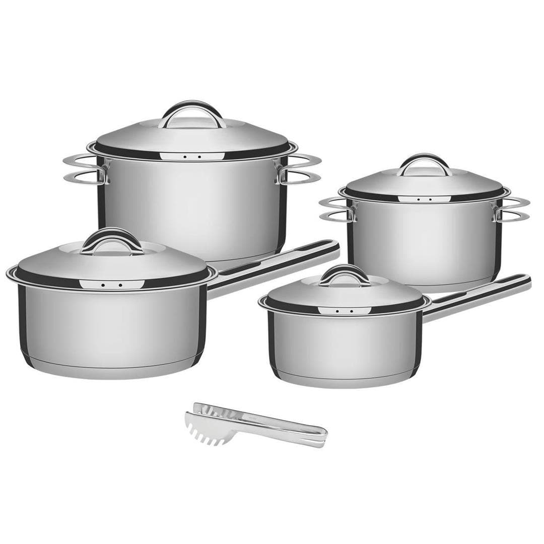Jogo de Panelas com Fundo Triplo Tramontina Solar Inox