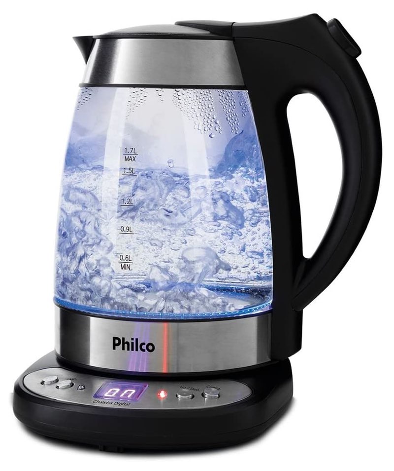 Chaleira Digital Glass 1.7L Pchd Philco Chaleira Digital Glass 1.7L Pchd Philco