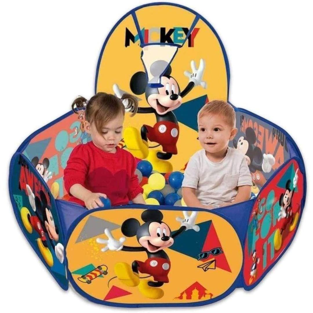 Piscina de Bolinha Mickey Disney Com Cesta