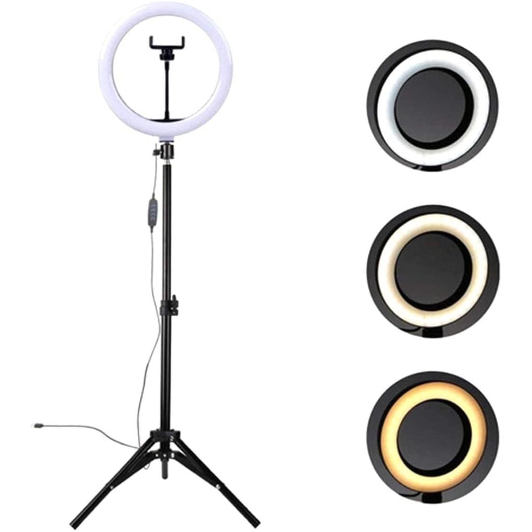 Iluminador LED Filmagem Ring Light 10 Polegadas com Tripé MC9000 Iluminador LED Filmagem Ring Light 10 Polegadas com Tripé MC9000