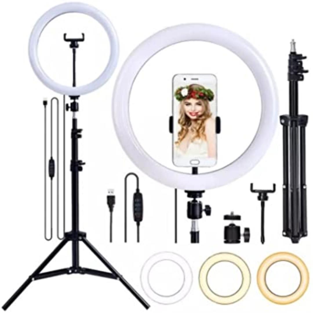 Ring Light Iluminador LED USB 26 cm Ring Light Iluminador LED USB 26 cm 3500k 5500k + Tripé