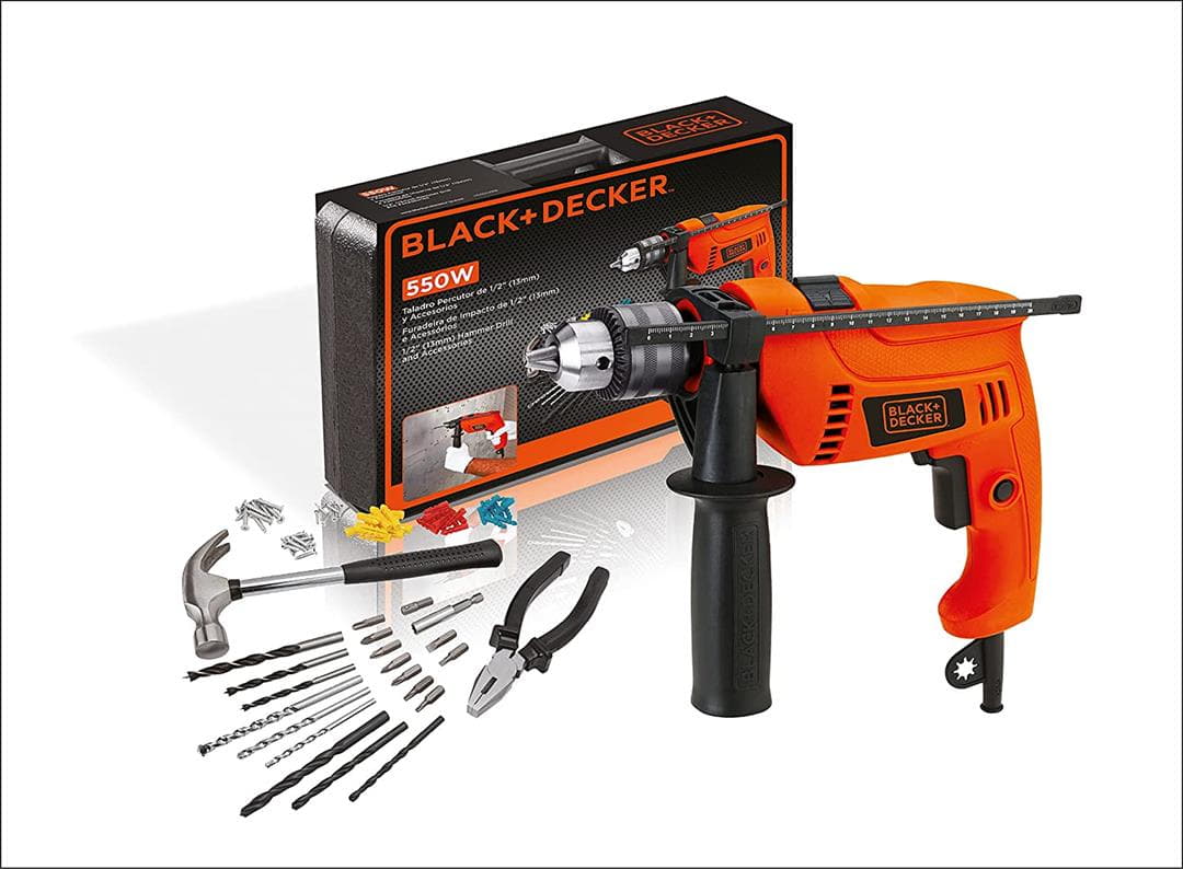 Kit Furadeira de Impacto 1/2" (13MM) 550W VVR 220V com 82 Acessórios + Maleta
