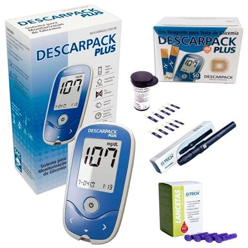 Medidor de glicose Descarpack Plus Medidor de glicose Descarpack Plus