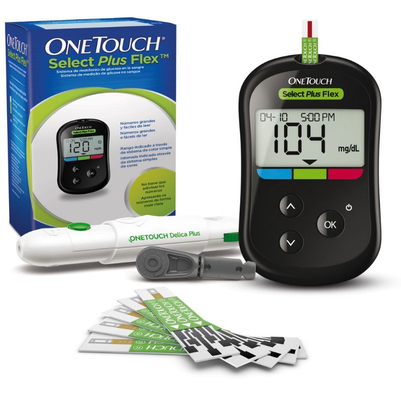 Medidor de glicose One Touch Select Plux Flex Medidor de glicose One Touch Select Plux Flex