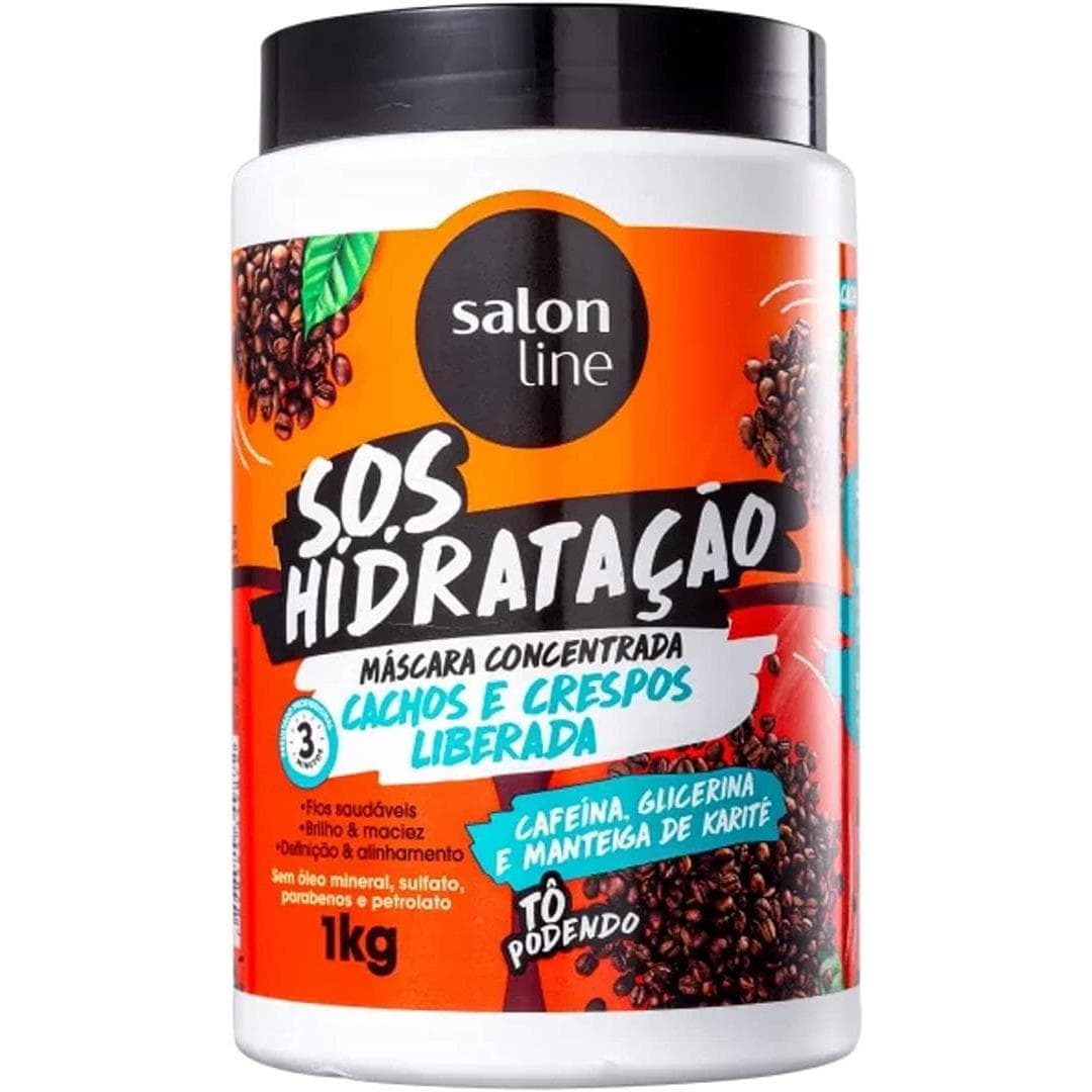 Máscara S.O.S Hidratação Cachos e Crespos Salon Line