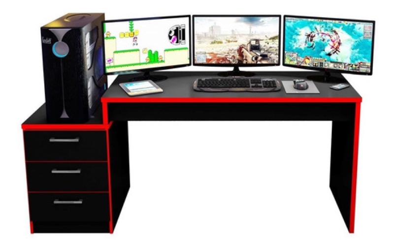 Mesa para computador gamer DRX 6000 Espresso Móveis Mesa para computador gamer DRX 6000 Espresso Móveis