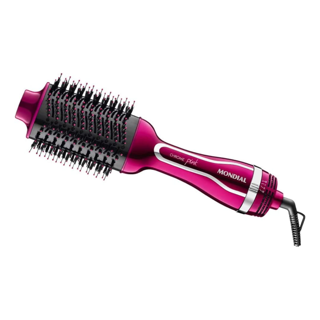 Escova Secadora Mondial 220V 1200W Chrome Pink ES-04