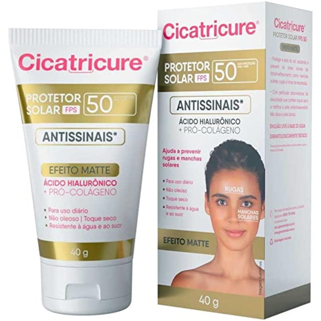 Protetor Solar Cicatricure Antissinais Efeito Matte FPS 50 Protetor Solar Cicatricure Antissinais Efeito Matte FPS 50