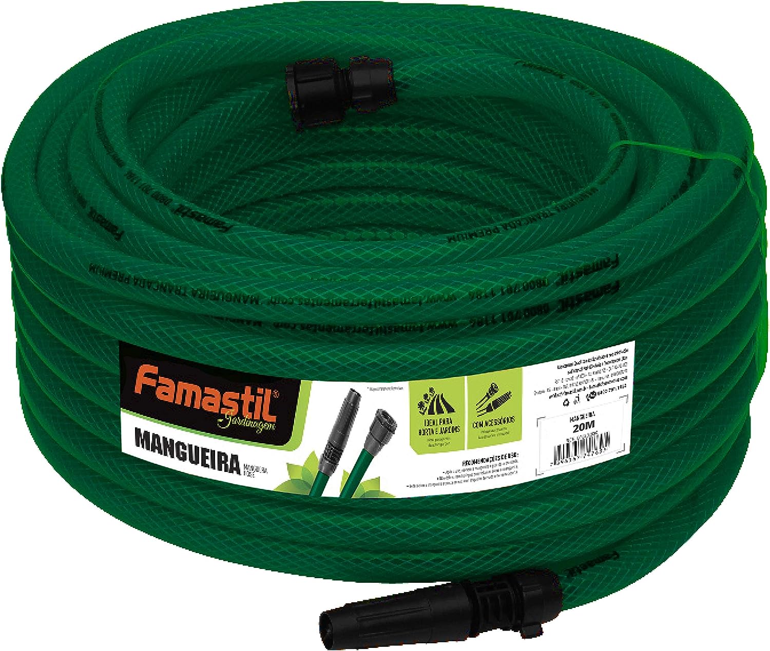 Mangueira Kit Jardim Trançada Verde Famastil