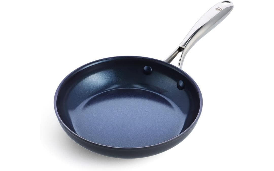 Blue Diamond Cookware Frigideira cerâmica anodizada rígida Blue Diamond Cookware Frigideira antiaderente de cerâmica anodizada rígida
