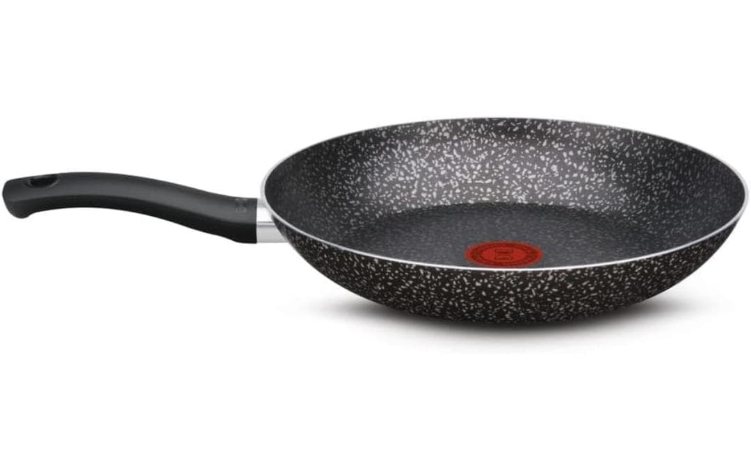 Frigideira Francesa Rochedo Stone Pro Frigideira Francesa Rochedo Stone Pro 28 cm Efeito Pedra Preto e Cinza