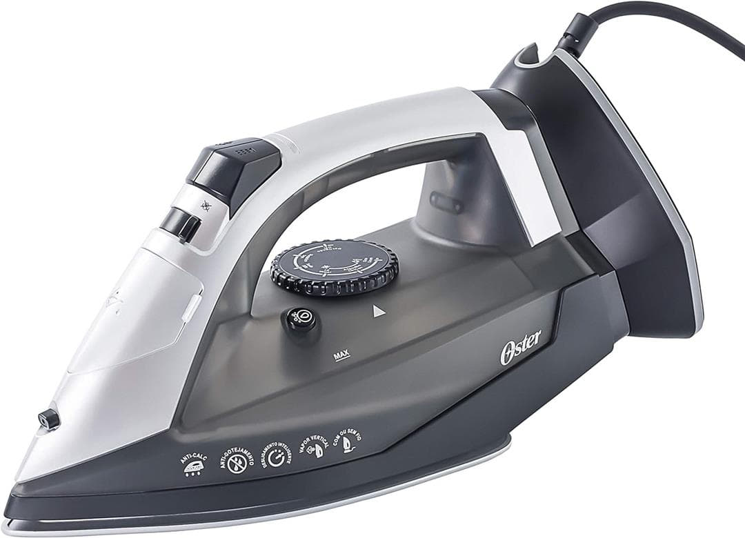 Ferro de Passar a Vapor Oster sem Fio, Ceramic, Cinza, 110V, 1500W, GCSTCC3000 Ferro de Passar a Vapor Oster sem Fio, Ceramic, Cinza, 110V, 1500W, GCSTCC3000