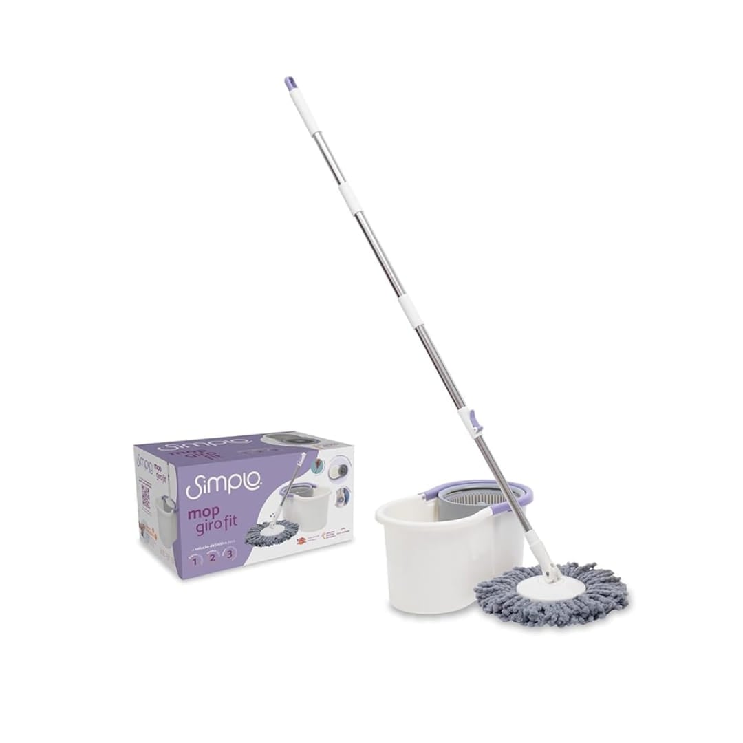Mop com balde e esfregão giro fit - Simplo Mop com balde e esfregão giro fit - Simplo