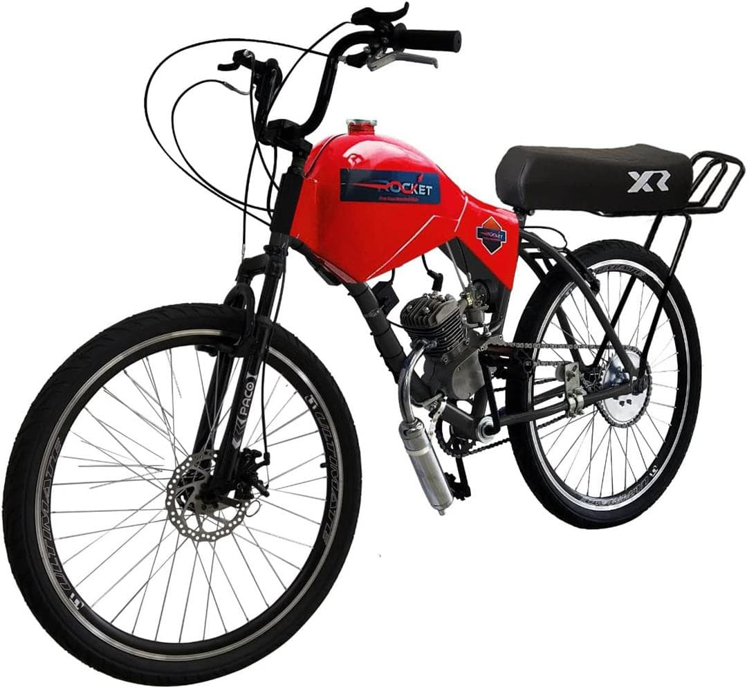 Bicicleta Motorizada Rocket Spitfire 100cc Banco XR Com Carenagem Bicicleta Motorizada Rocket Spitfire 100cc Com Carenagem