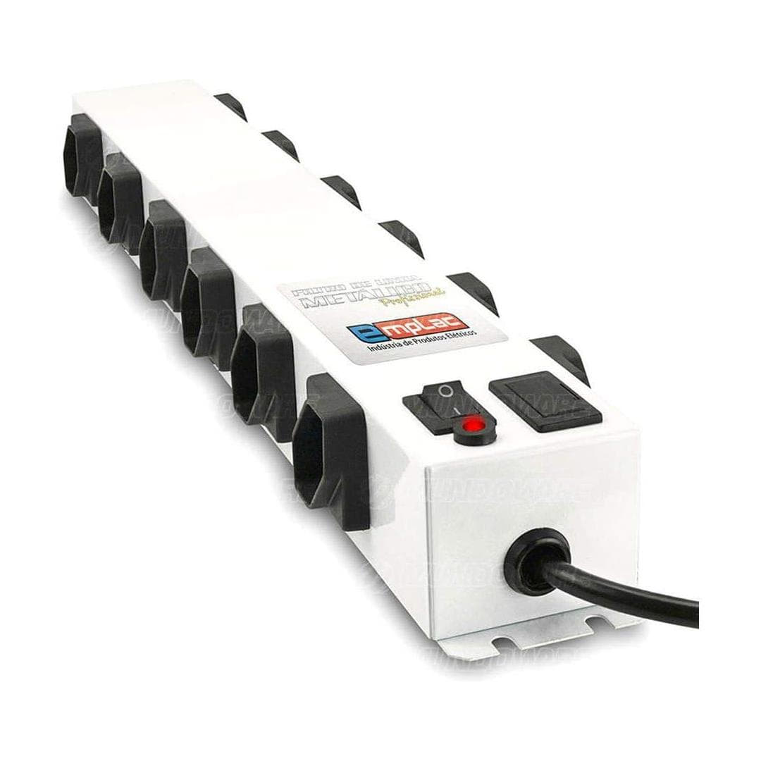 Filtro De Linha Profissional Protetor Eletrônico 12 Tomadas Espaçadas Extensão Régua Cftv Bivolt Modelo F50103 Filtro De Linha Profissional Protetor Eletrônico 12 Tomadas Espaçadas Extensão Régua Cftv Bivolt Modelo F50103