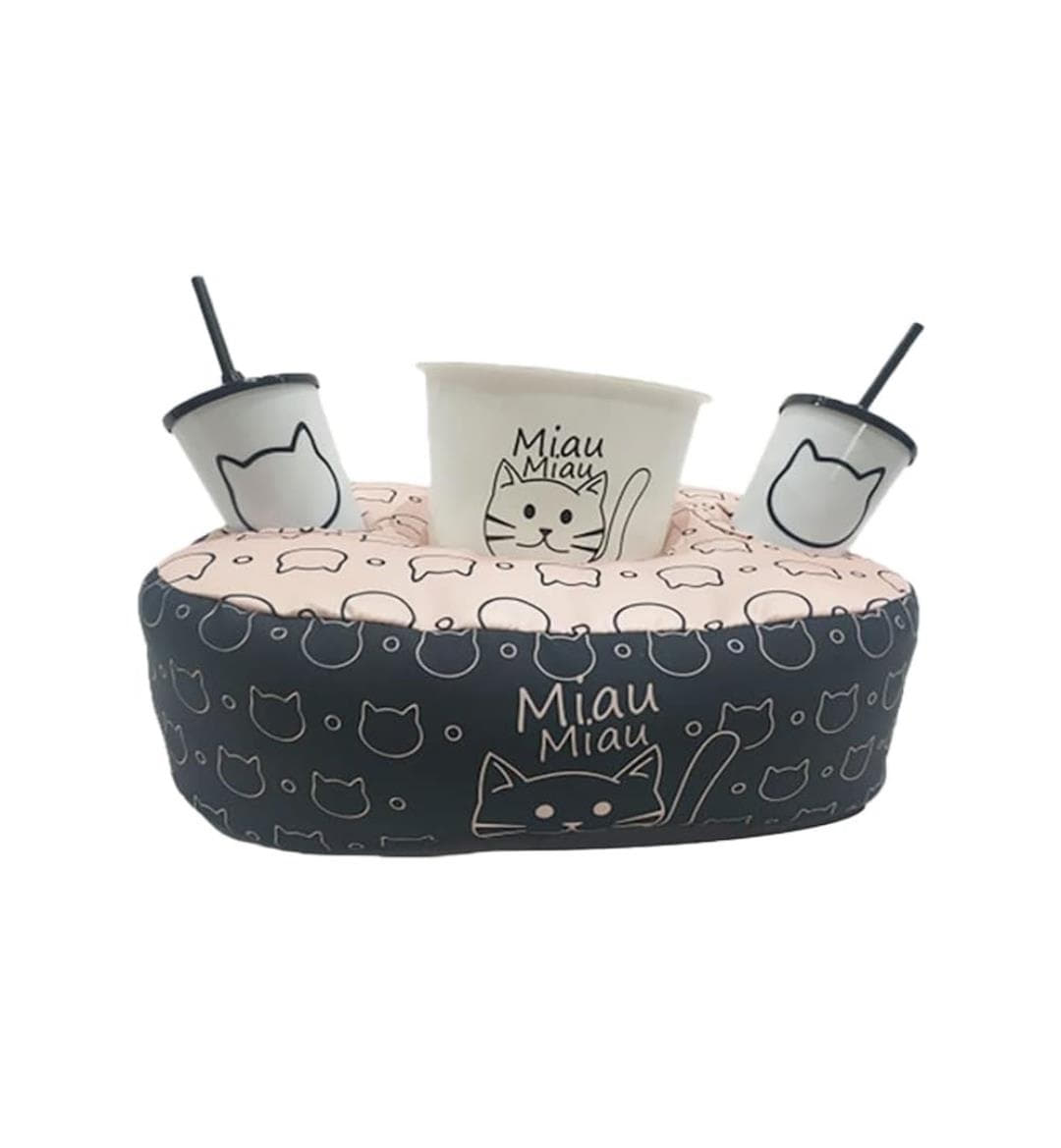 Kit Pipoca Cinema Almofada Cheia Decorativa Gatinho Miau Fofo