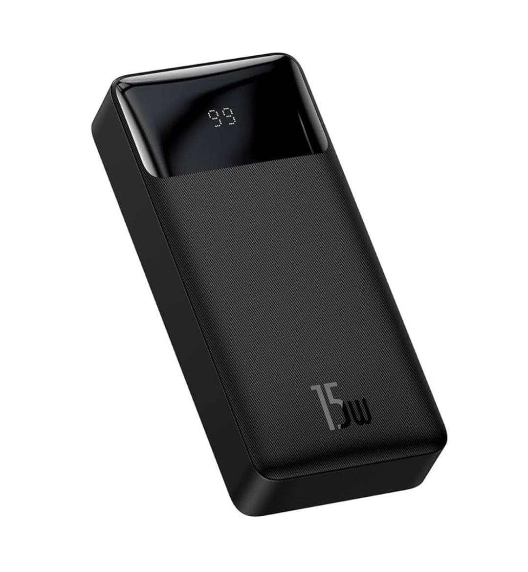 Baseus Carregador Portátil Bipow Digital Display Power Bank 20000mAh 15W Preto Baseus Carregador Portátil Bipow Digital Display Power Bank 20000mAh 15W Preto