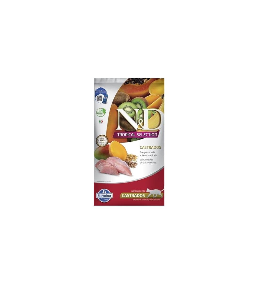 Ração Seca & Tropical Selection Frango Cereais e Frutas Tropicais Para Gatos Adultos Castrados Ração Seca & Tropical Selection Frango Cereais e Frutas Tropicais Para Gatos Adultos Castrados