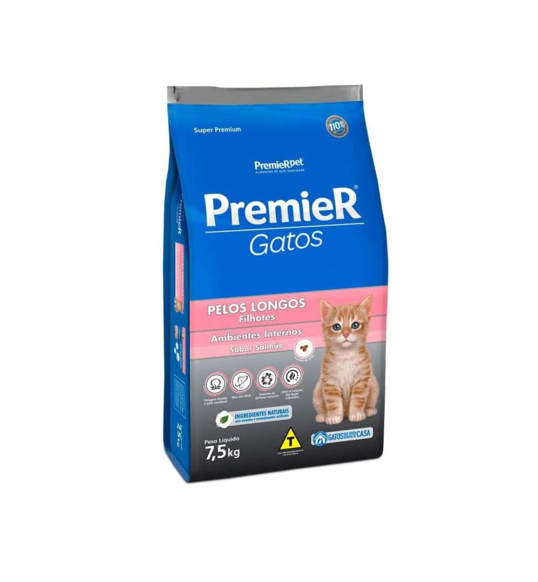 Premier Pet Ração Premier Ambientes Internos Pelos Longos Para Gatos Filhotes Sabor Salmão - 7 5Kg Filhotes Premier Pet Ração Premier Ambientes Internos Pelos Longos Para Gatos Filhotes Sabor Salmão - 7 5Kg Filhotes