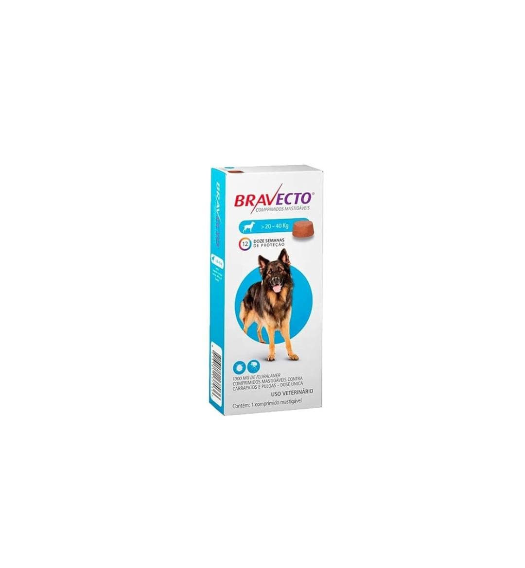 Antipulgas E Carrapatos Bravecto MSD 1000mg Para Cães De 20 A 40kg - Combo Com 02 Unidades Antipulgas E Carrapatos Bravecto MSD 1000mg Para Cães De 20 A 40kg - Combo Com 02 Unidades