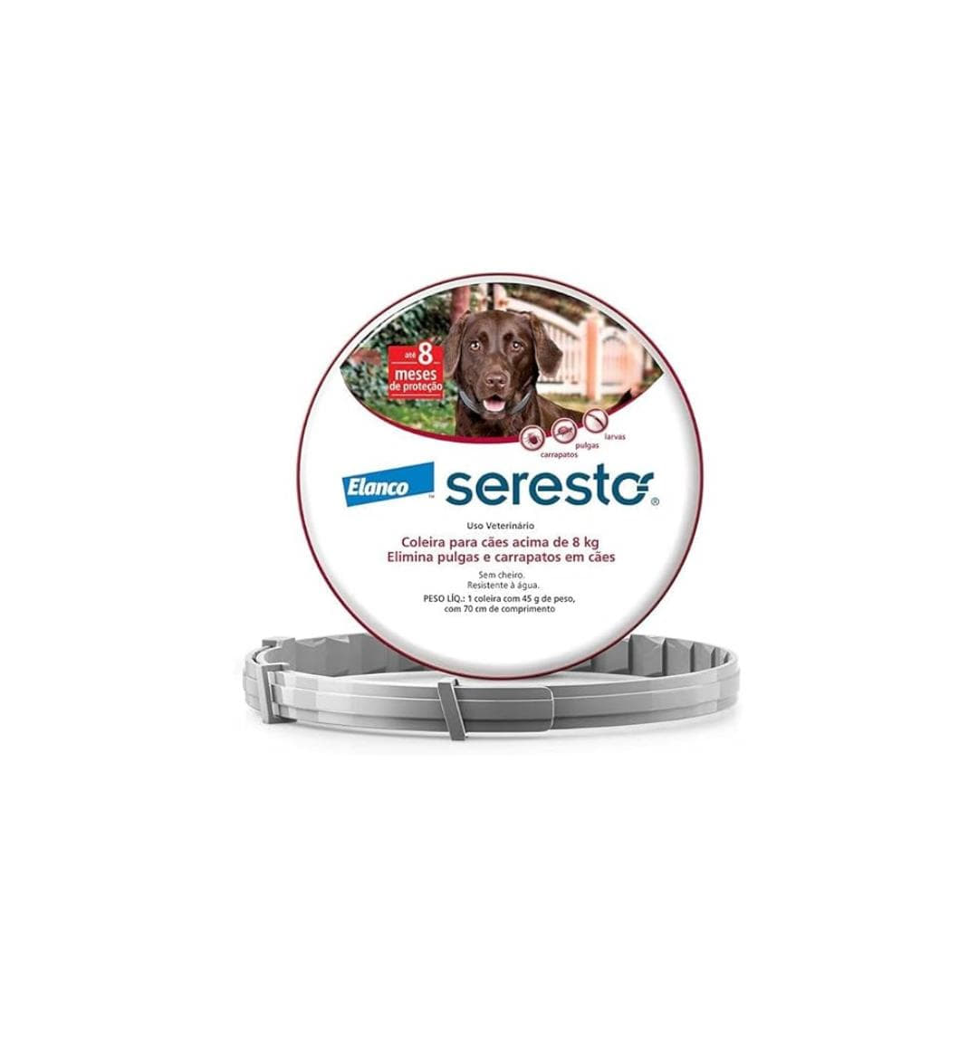 Elanco Coleira Seresto Anti-Carrapatos E Pulgas Para Cães Acima De 8Kg Elanco Coleira Seresto Anti-Carrapatos E Pulgas Para Cães Acima De 8Kg