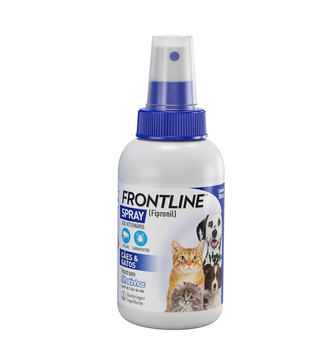 FRONTLINE Antipulgas e Carrapatos Spray para Cães e Gatos 100ml FRONTLINE Antipulgas e Carrapatos Spray para Cães e Gatos 100ml