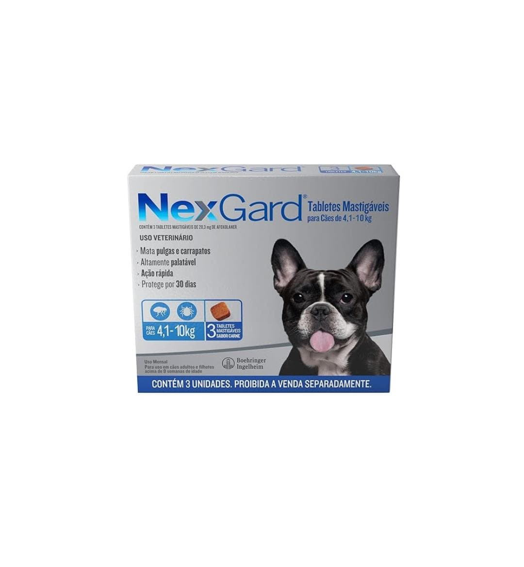 NexGard Antipulgas e Carrapatos para Cães de 4,1 a 10kg 3 tabletes NexGard Antipulgas e Carrapatos para Cães de 4,1 a 10kg 3 tabletes