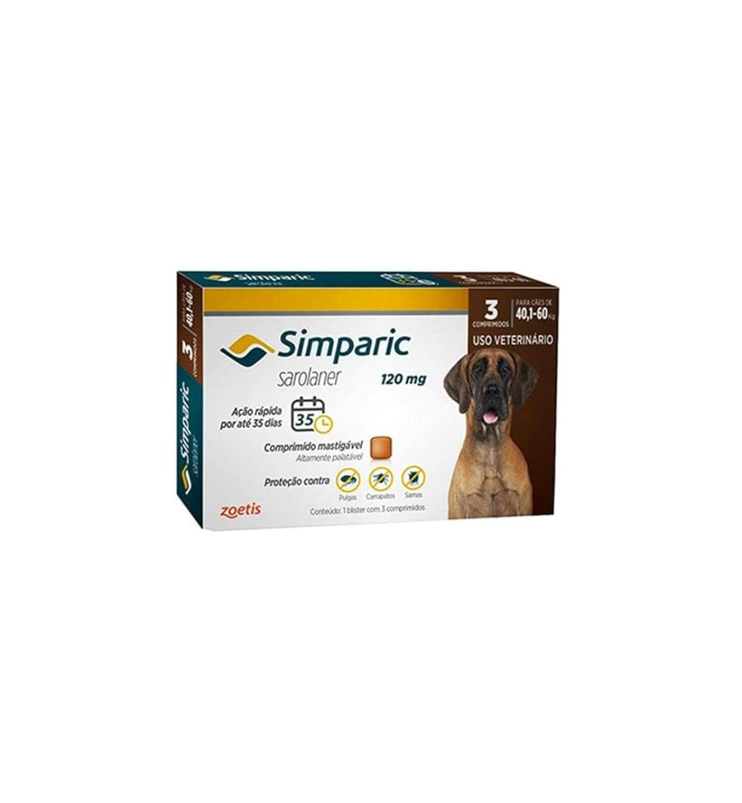 Simparic 120mg Antipulgas E Carrapatos Cães De 40 Á 60 Kg 3 Comprimidos Zoetis Simparic 120mg Antipulgas E Carrapatos Cães De 40 Á 60 Kg 3 Comprimidos Zoetis