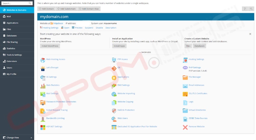 LiquidWeb painel LiquidWeb