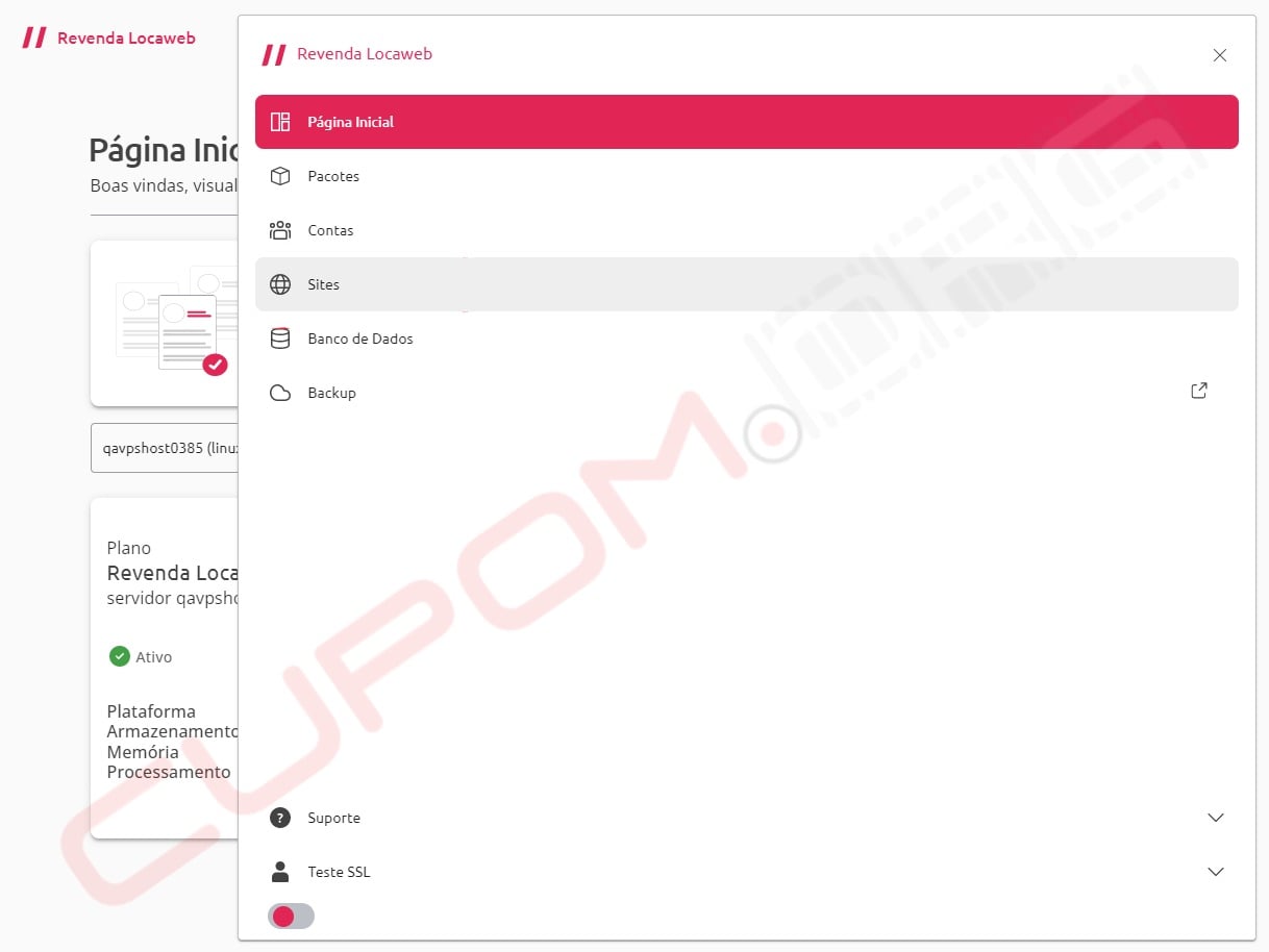 Locaweb painel Locaweb