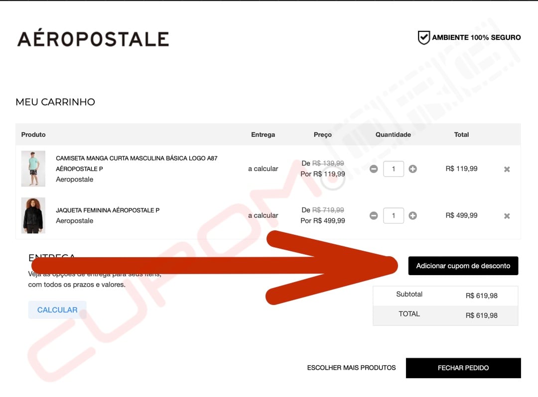 cupom de desconto aeropostale
