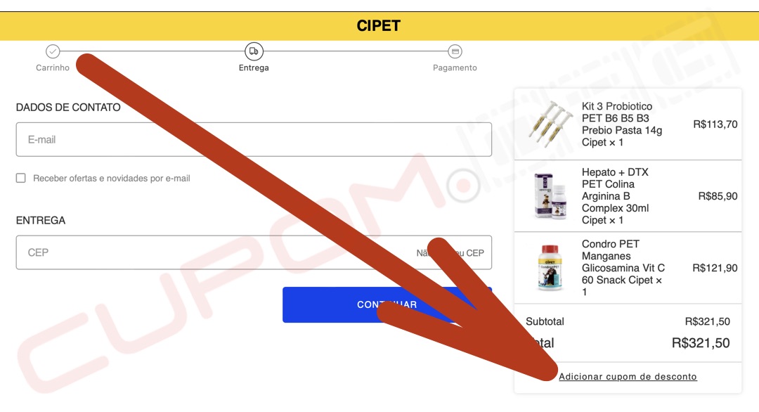 cupom de desconto cipet