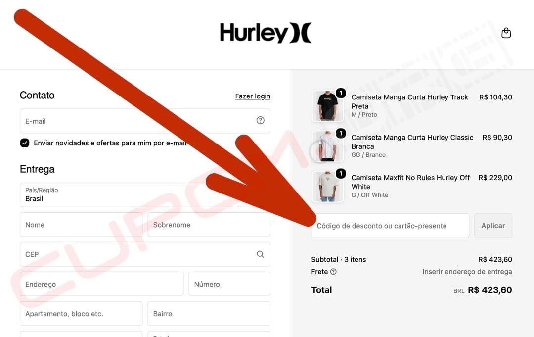 cupom de desconto hurley