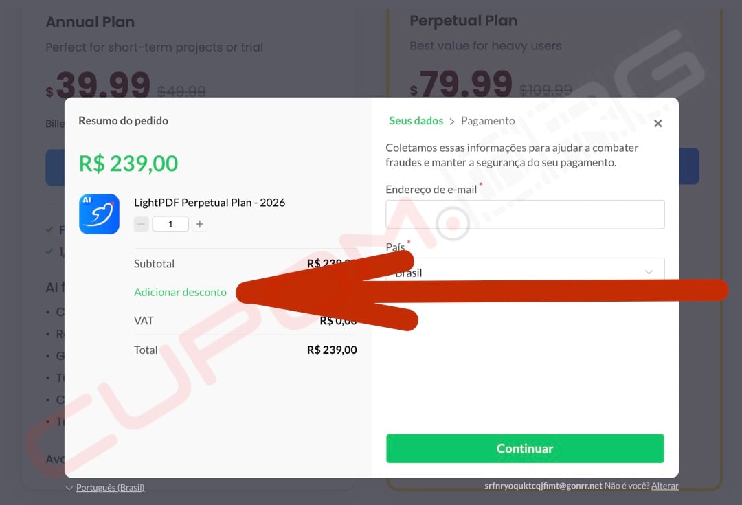 cupom de desconto lightpdf
