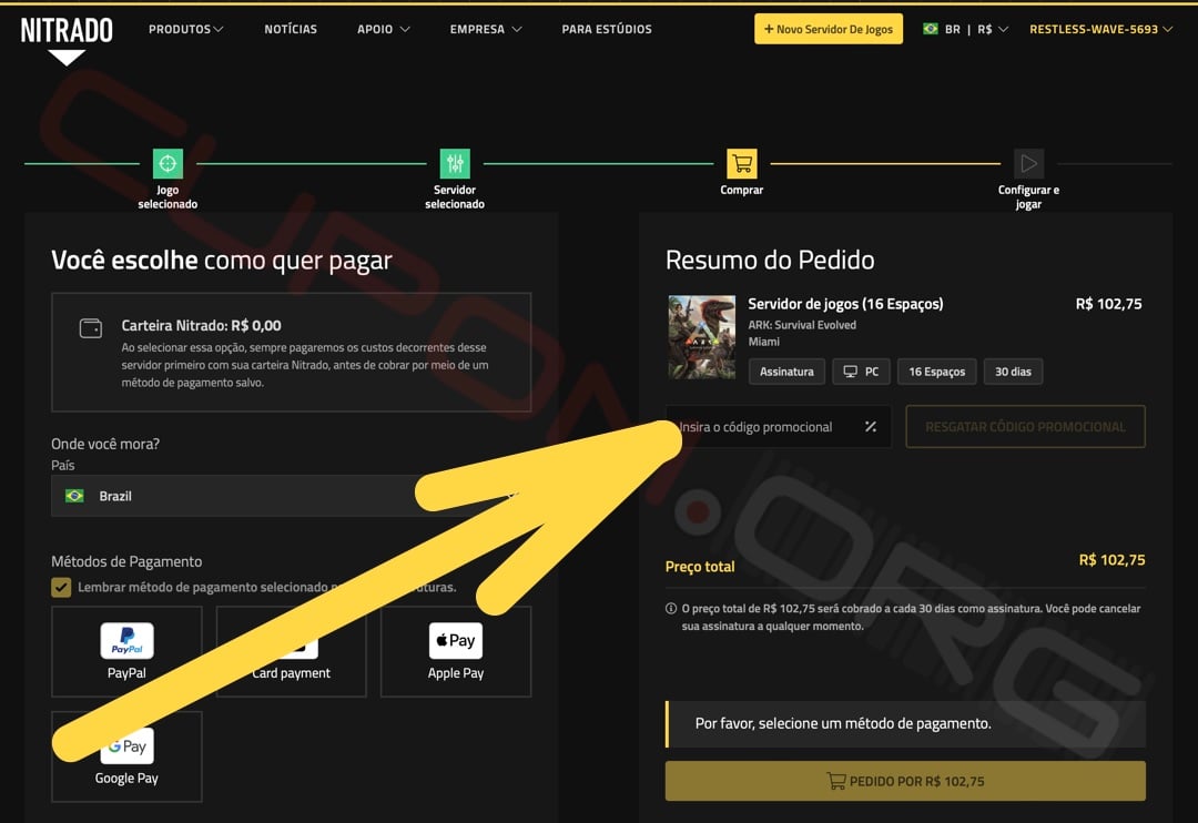 cupom de desconto nitrado