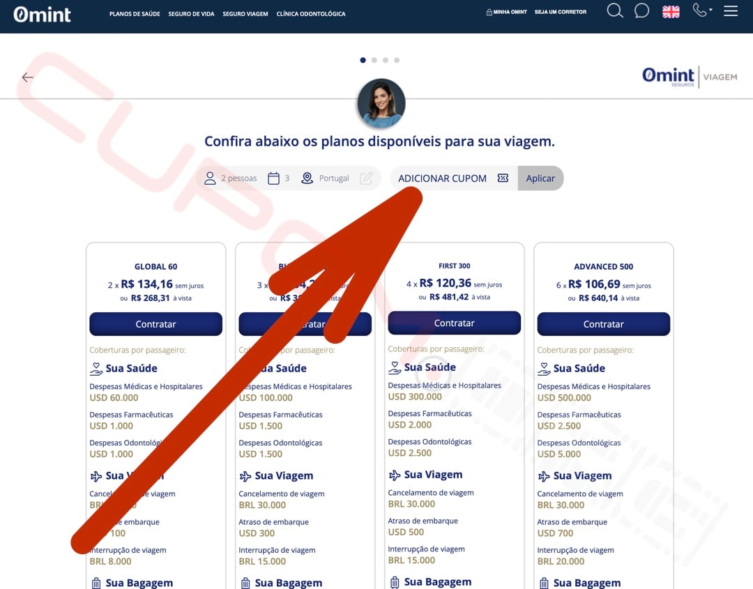 cupom de desconto omint