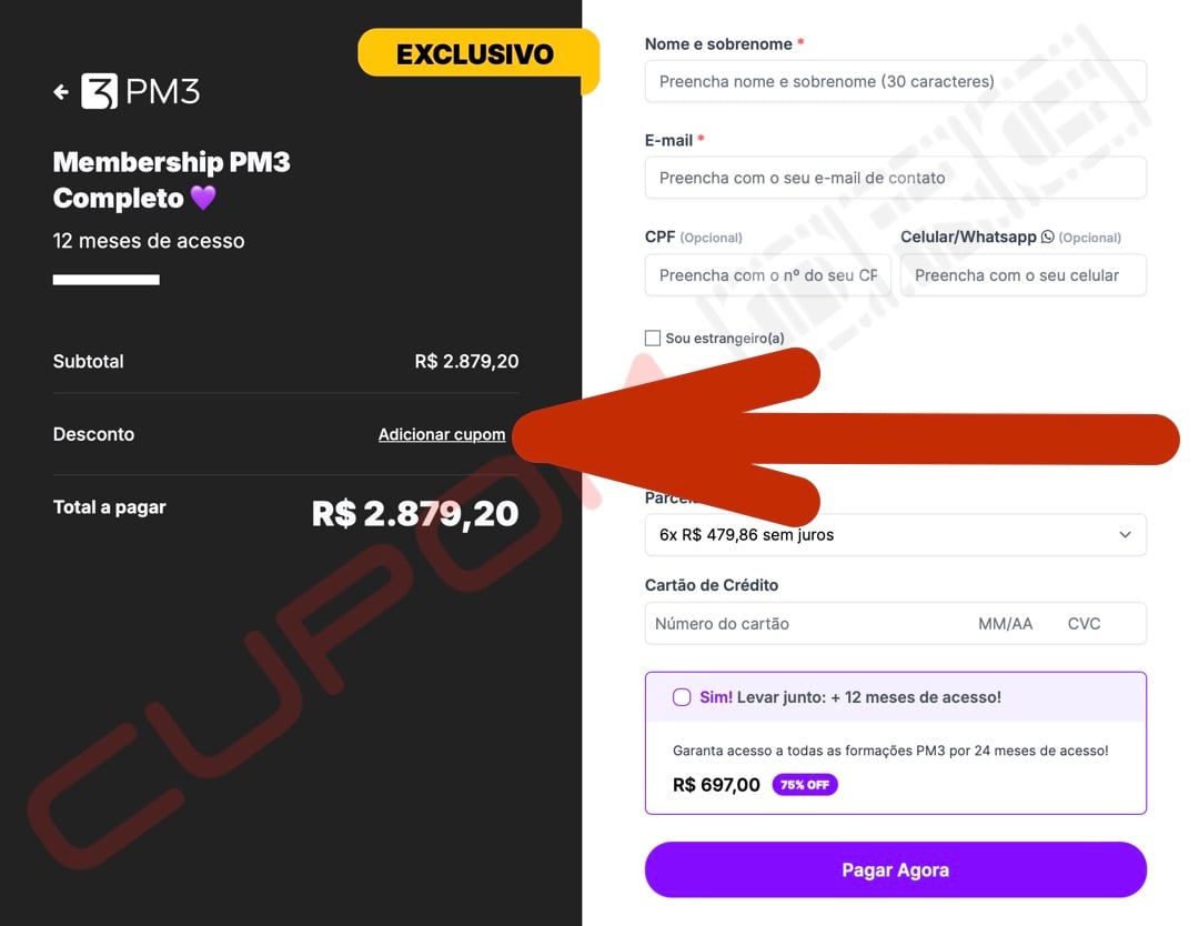 Cupom de Desconto PM3 Cursos ⇒ 6 Códigos Agosto 2026