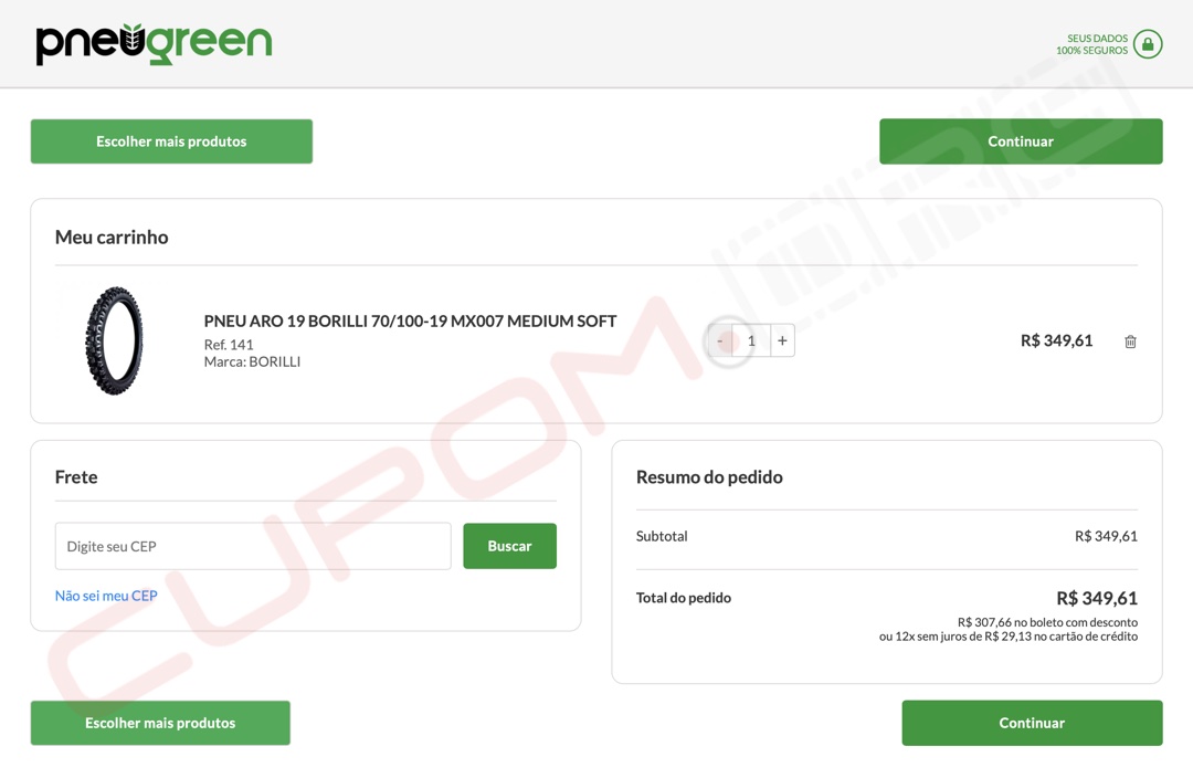 cupom de desconto pneugreen