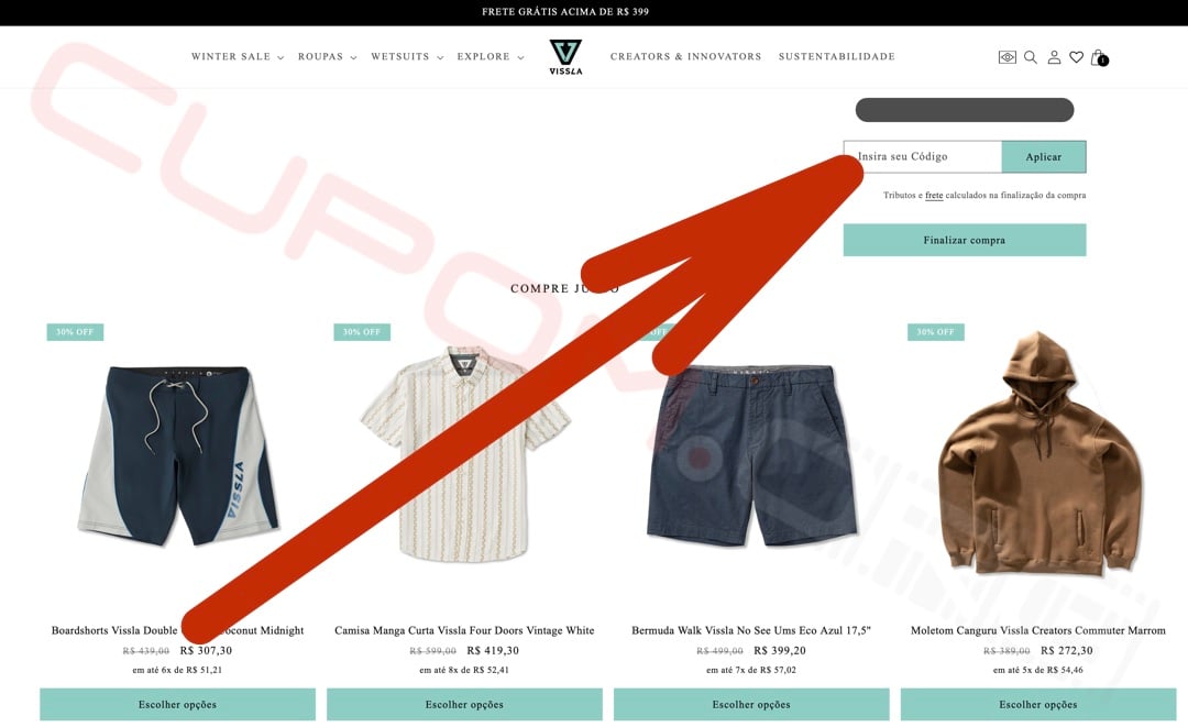 cupom de desconto vissla