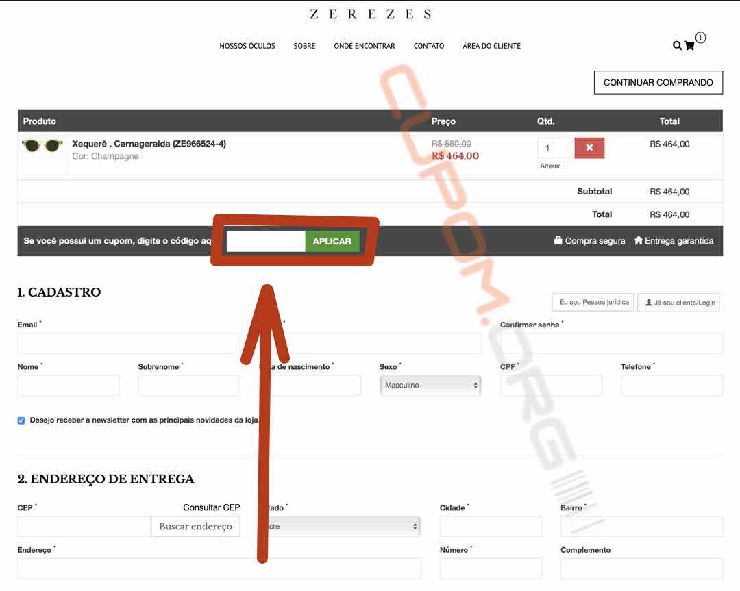 Cupom desconto zerezes Clearance