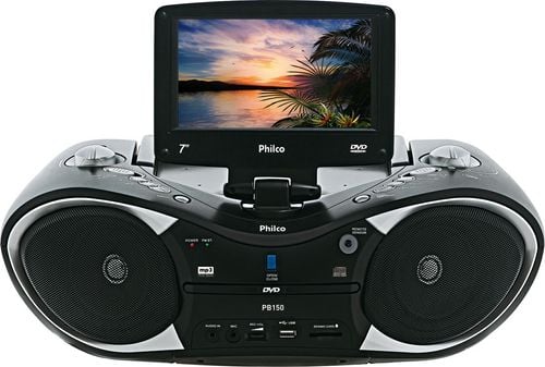 DVD e Som Portátil 2 em 1 Boombox Philco