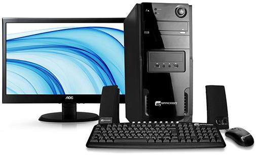 PC Intel Core i5 6GB 500GB Space Br com Monitor LED 18,5