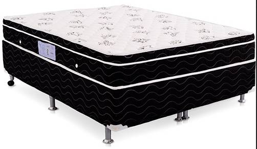 Cama Box + Colchão de Casal Physical Spring Ortobom