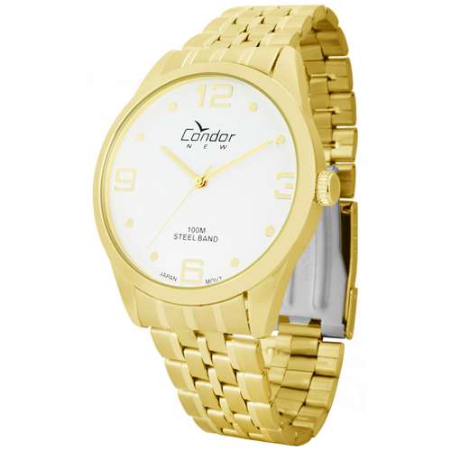 Relógio Analógico Condor New Masculino Dourado