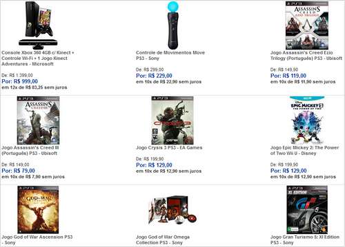 Promoção de Jogos e Consoles no eFácil