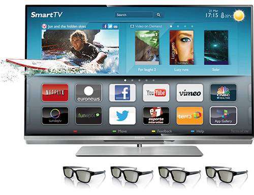 Smart TV 3D LED 55 Philips Full HD 55PFL6007G/78